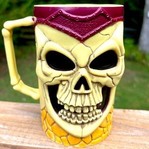 Vintage 90s Skull Mug Stein Tankards Halloween By EASTER UNLIMITED Hard Resin